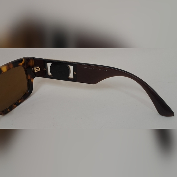 NWT Versace Men's Sunglasses Rectangle Medusa Havana Italy VE4416-U 53-18-145 - Picture 4 of 16